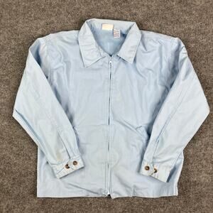 Haband Casual Joe Jacket Mens M Light Blue Full Zip Mesh Lined Lightweight